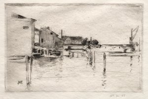 The Dock, Bridgeport, Connecticut by John Henry Twachtman