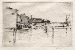 The Dock, Bridgeport, Connecticut by John Henry Twachtman