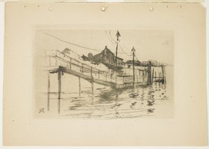 The Old Toll House at Bridgeport (Small plate), 1888-1889 by John Henry Twachtman