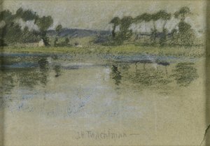 Trees Across the River by John Henry Twachtman