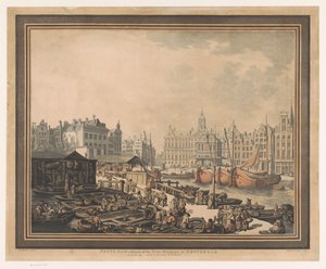 View of the Fish Market on the Dam in Amsterdam by John Henry Wright
