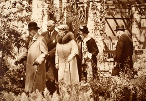 King George and Queen Mary at the Chelsea Flower Show, 1930s by John Hill
