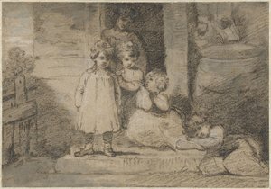 Four Children and an Older Girl by John Hoppner