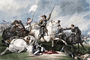 Cromwell at the Battle of Marston Moor, 1886 by John J Crew