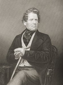 Fox Maule Ramsay, 11th Earl of Dalhousie and 2nd Lord Panmure, engraved by D.J. Pound from a photograph, from The Drawing-Room of Eminent Personages, Volume 2, published in London, 1860