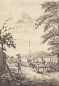 Ledbury Church and Village, Herefordshire by John James Barralet