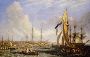 Maritime Scene in Front of Plymouth, England, August 1815