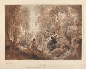 Music: Composition in a Garden by John James Chalon