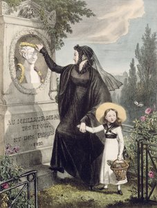 The Cemetery of Pere Lachaise, printed by Charles Joseph Hullmandel, pub. 1822 by John James Chalon