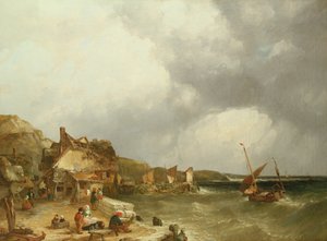 The Coast at Etaples by John James Wilson