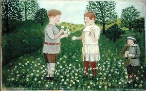 Children Picking Daisies