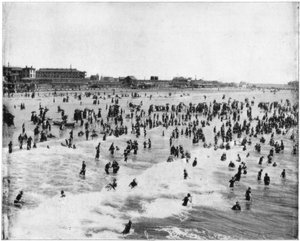 Beach at Atlantic City, New Jersey, USA, late 19th century by John L. Stoddard
