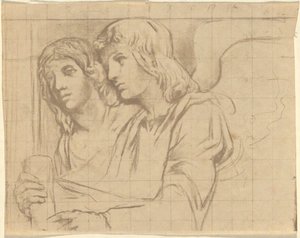 Two Angels for Trinity Church, Boston by John La Farge