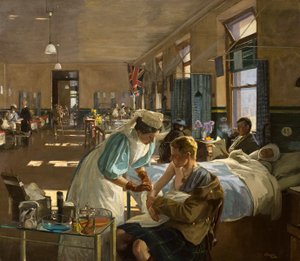 The First Wounded in London Hospital, August 1914 by John Lavery