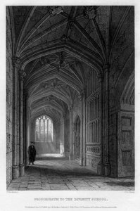 Proscholium to the Divinity School, Oxford by John Le Keux