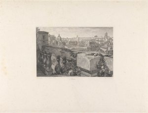 Rome, from the Farnese Gardens by John Le Keux