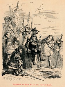Coronation of Henry VII on the Field of Battle by John Leech