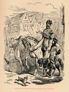 Edward the Black Prince, Conducting His Prisoner by John Leech