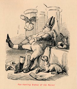 Fox hunting Bishop of the Period, c1860