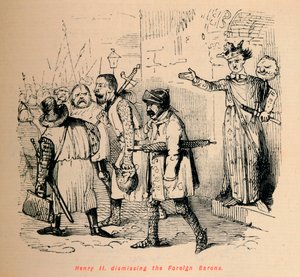 Henry II Dismissing the Foreign Barons, c. 1860 by John Leech