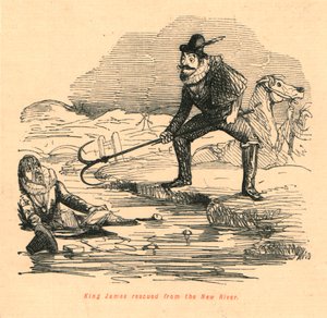 King James Rescued from the New River by John Leech