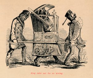 King John out for an airing, c1860 by John Leech