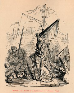 Madame de Montfort astonishing the French Fleet by John Leech