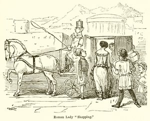Roman Lady Shopping by John Leech
