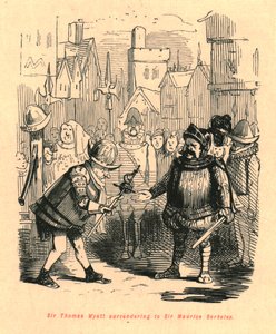 Sir Thomas Wyatt surrendering to Sir Maurice Berkeley by John Leech