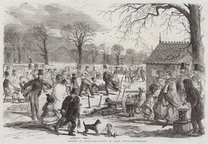 Skating in Hyde-Park by John Leech