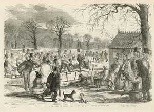 Skating in Hyde Park by John Leech