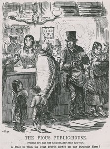 The Pious Public House, Where You May Get Adulterated Beer and Gin by John Leech