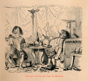 Terence reading his Play to Caecilius, 1852 by John Leech