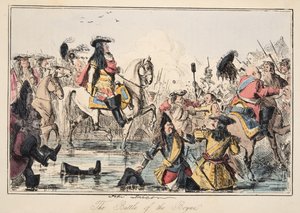 The Battle of the Boyne, from The Comic History of England by John Leech