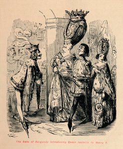 The Duke of Burgundy introducing Queen Isabella to Henry V by John Leech