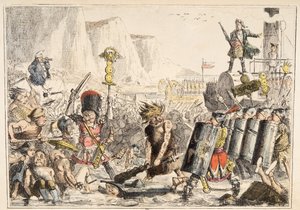 The Landing of Julius Caesar, from The Comic History of England by John Leech