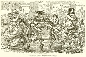 The Romans Walking off with the Sabine Women by John Leech