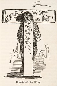 Titus Oates in the Pillary, from The Comic History of England by John Leech
