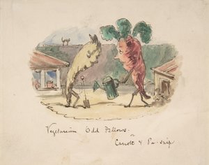 Vegetarian Odd Fellows: or, Carrott and Pa-Snip by John Leech