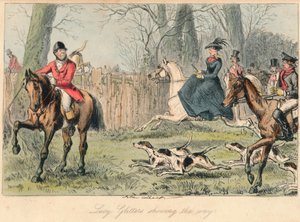 Lucy Glitters showing the way by John Leech and Hablot Knight Browne