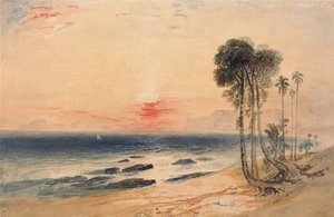 A Tropical Coast, Sunset by John Martin