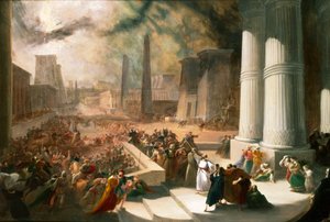 One of the Seven Plagues of Egypt. The Water of the Nile Turned Blood Red by John Martin