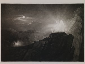 The Angels Guarding Paradise at Night, illustration for “Paradise Lost” by John Milton, Book 4, Line 866 by John Martin