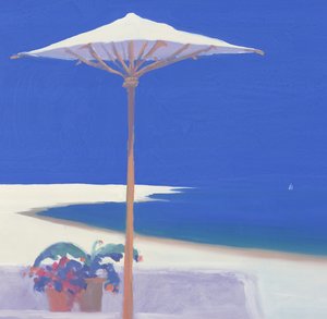 Yacht Passing the Terrace by John Miller