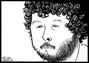 Harrison Birtwistle - caricature by John Minnion