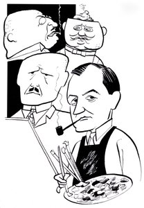 George Grosz, caricature by John Minnion