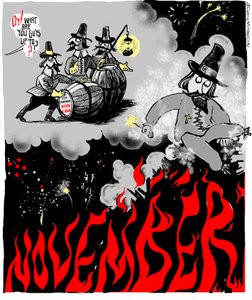 Guy Fawkes Day, 5 November by John Minnion