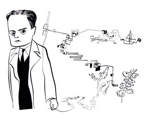 Paul Klee, caricature by John Minnion