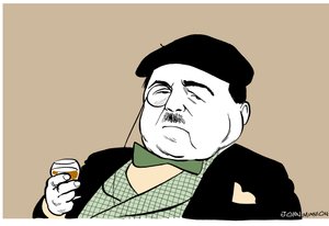 Reynaldo Hahn, caricature by John Minnion