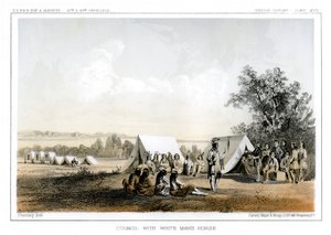 Council with White Mans Horse, 1856 by John Mix Stanley